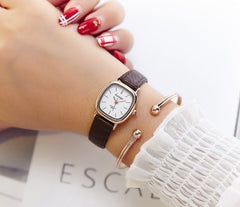 Hot sale top women quartz-watch leather ladies Analog small dail watch women montre femme wrist watches