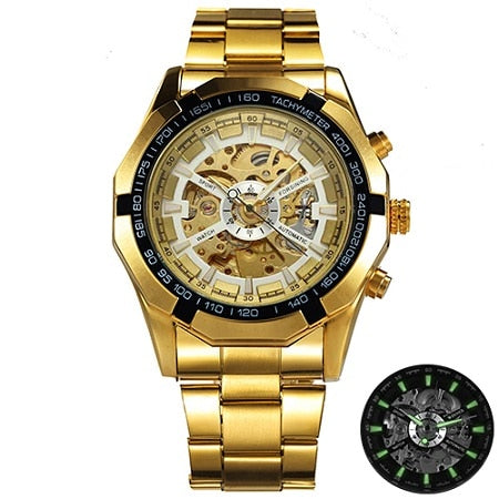 Winner Watch Men Skeleton Automatic Mechanical Watch Gold Skeleton Vintage Man Watch Mens FORSINING Watch Top Brand Luxury