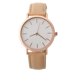 Woman Fashion Casual Alloy Leather Band Analog Round Wrist Watch Quartz Watches Women Clock reloj mujer Elegant