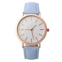 Woman Fashion Casual Alloy Leather Band Analog Round Wrist Watch Quartz Watches Women Clock reloj mujer Elegant