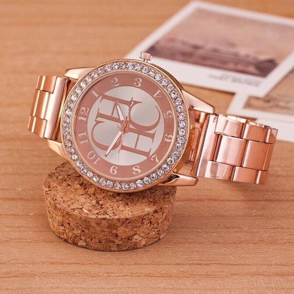 Reloj Mujer New Luxury Brand Watch Women Casual Dress Quartz Watches Fashion Stainless Steel Crystal Ladies Wristwatch Hot Gift