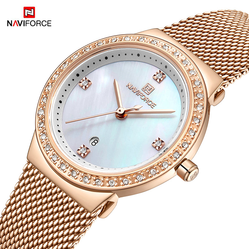 NAVIFORCE New Women Luxury Brand Watch Simple Quartz Lady Waterproof Wristwatch Female Fashion Casual Watches Clock reloj mujer