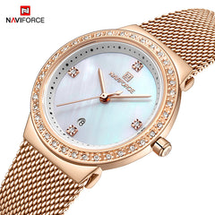 NAVIFORCE New Women Luxury Brand Watch Simple Quartz Lady Waterproof Wristwatch Female Fashion Casual Watches Clock reloj mujer