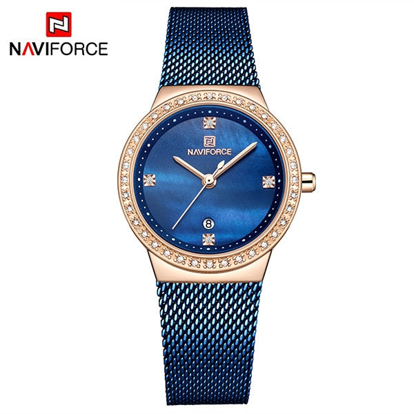 NAVIFORCE New Women Luxury Brand Watch Simple Quartz Lady Waterproof Wristwatch Female Fashion Casual Watches Clock reloj mujer