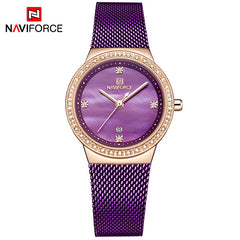 NAVIFORCE New Women Luxury Brand Watch Simple Quartz Lady Waterproof Wristwatch Female Fashion Casual Watches Clock reloj mujer