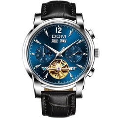 DOM Mechanical Watch Men Wrist Automatic Retro Watches Men Waterproof Black Full-Steel Watch Clock Montre Homme M-75BK-1MW